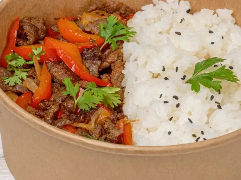 Beef Stroganoff with Rice