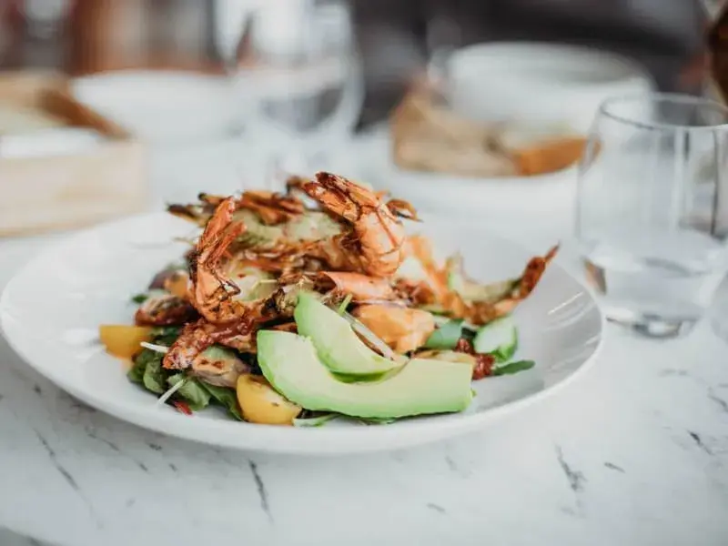 Prawn & Avocado Salad with Lime Dressing