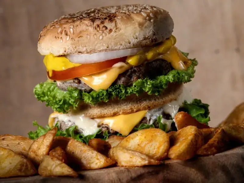 Turkey Burgers with Sweet Potato Wedges